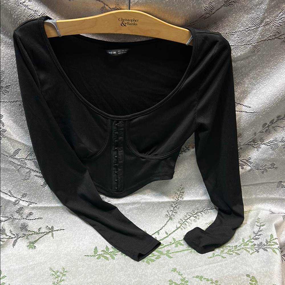 SHEIN Black Crop Top Stylish Essential